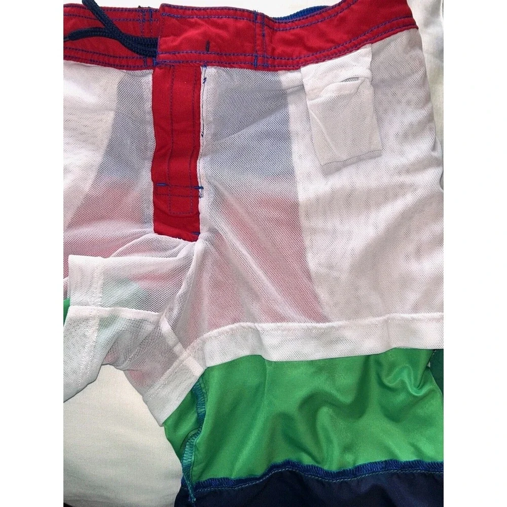 Ralph Lauren Polo Board Swim Trunk Shorts Teen Boys 14-16 L Color Stripes